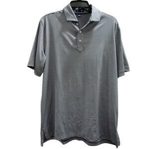 STITCH Golf Performance Grayish Blue Polo Mens M Moisture Wicking Quick Dry